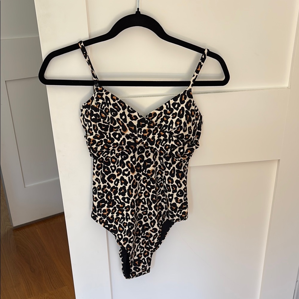 Knix Leopard Print One-Piece Swimsuit